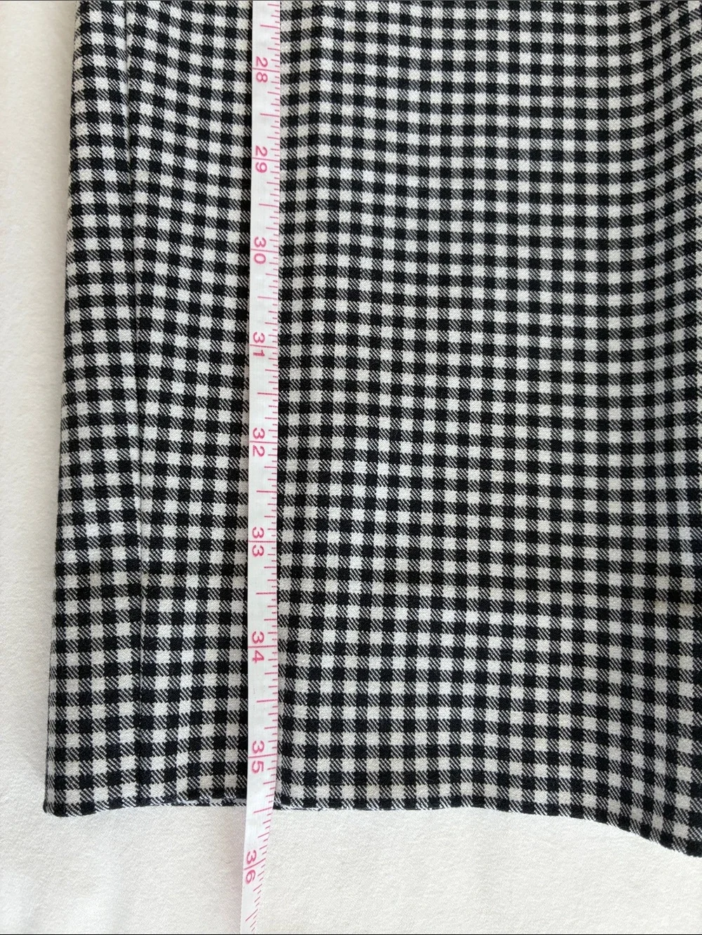 J Crew Cameron Gingham Pants in Black and White, Size 10